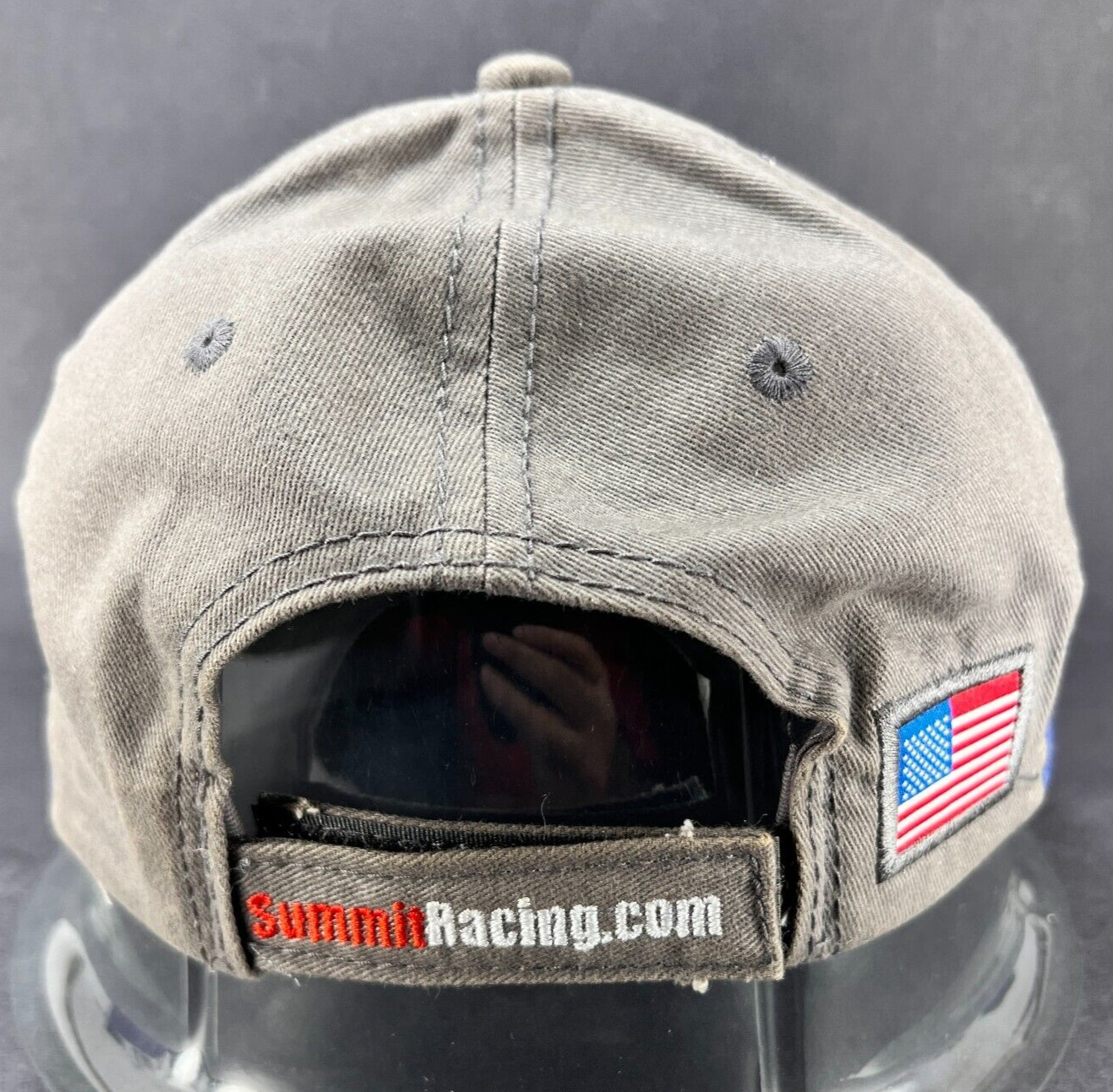 Summit Strap Back Cap Hat Main Gate Gray Racing E… - image 4