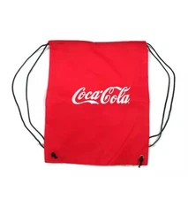 Coca-Cola Red Drawstring Cinch bag with White Coca-Cola Logo  - BRAND NEW