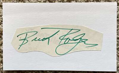 Bob Buck Rodgers signed cut -Angels debut 1961 - printing reverse