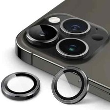 For iPhone 16 Pro Max Metal Ring Camera Lens Protector Tempered Glass H9