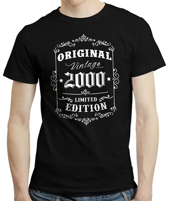24th Birthday Gift idea, Vintage 2000 Retro 24 Years Old T-shirt Tshirt Tee