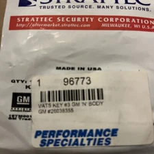 Genuine Strattec OEM GM Double Sided Vats #3 Ignition Key Blank 26038355