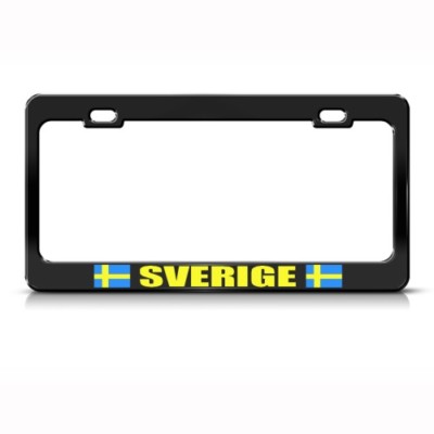 SWEDEN SVERIGE Metal License Plate Frame Tag Holder Two Holes