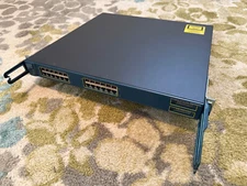 Cisco Catalyst WS-C3550-24PWR-SMI 24Port 10/100 PoE Switch, 2GBIC, Rack Brackets