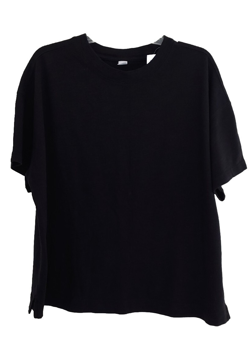 OLD NAVY Black Short Sleeve Crew Neck Jersey Knit Active Top - 1X Plus - NWT!