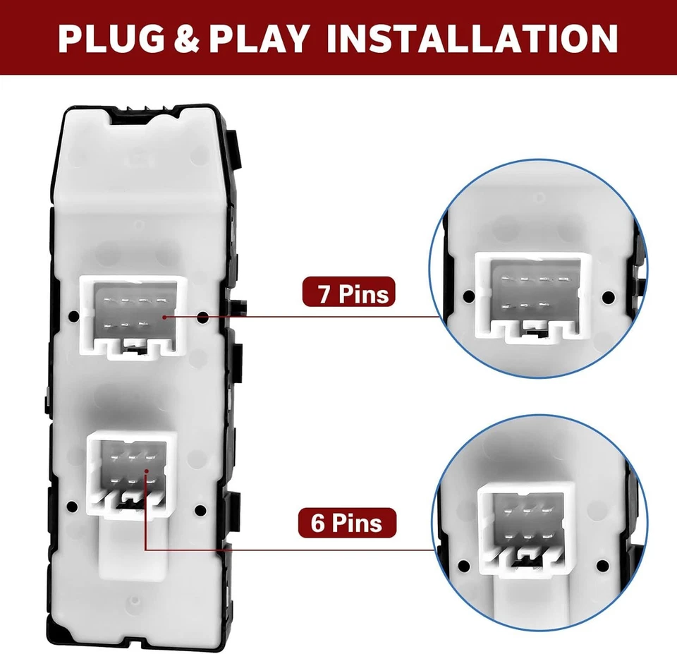 Jeep Compass Patriot 2011-2014 Power Window Switch - Driver Side Master Door Con Foto 2 de 4