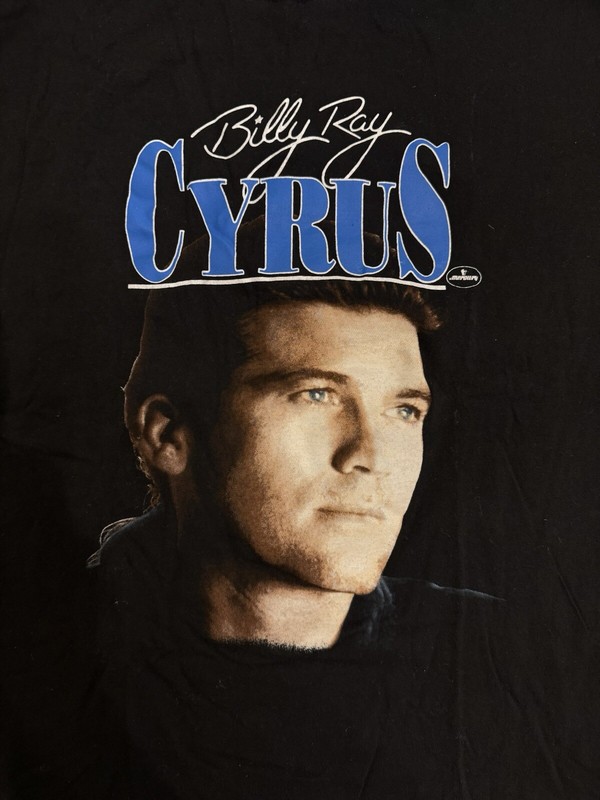Vintage 90s Billy Ray Cyrus Made in the USA Black XL T-Shirt Single Stitch