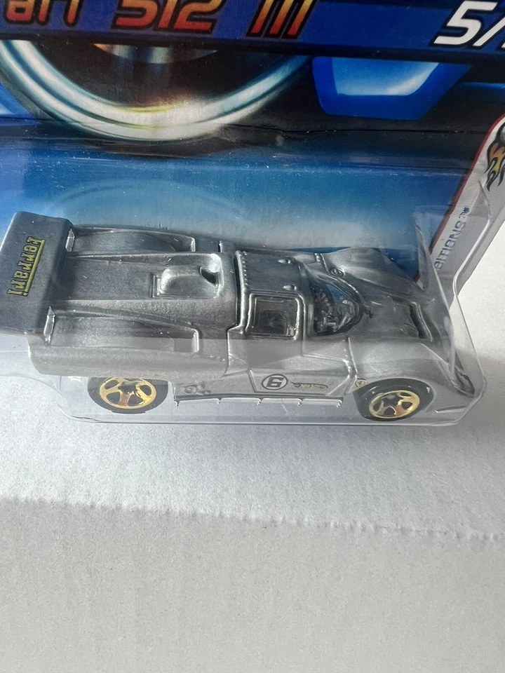 2006 Hot Wheels First Editions Ferrari 512 M Silver 005/223 Small No#6 Tampo - image 3 of 4