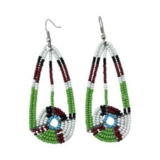 Handcrafted Maasai Bead Earrings - Teardrop - African Jewelry
