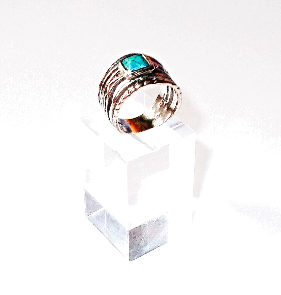 Ausgefallener Ring - Thomas & Sohn by QVC - 925´er - Gr. 58 - Natürlicher Türkis