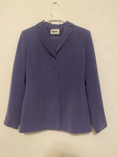 Costume Jupe Kasper And Company En Laine à Carreaux Violet - Taille 4P (occasion)