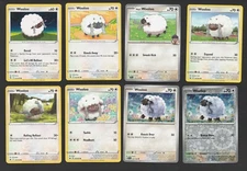 Wooloo Pokemon Card Collection Set of 8 English Cards Cute With Holo Rare SM SV