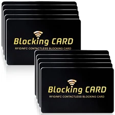 RFID Blocking Card 10 packOne Card Protects Entire WalletRFID/NFC Contactless...