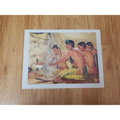 Prayer to the Spirit of the Buffalo Joseph Henry Sharp Calendar Art Print 10.5x8