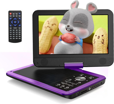DVD Player 12,5'' Tragbar 10,5'' HD Schwenk Auto Memory Playback 4-6h Wiedergabe. 