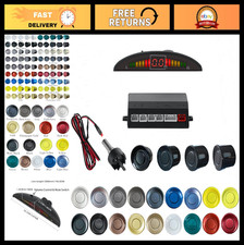 Universal Parking Sensor Kit - Backup Reverse Sensors, 18 Color Probes, Adjustab