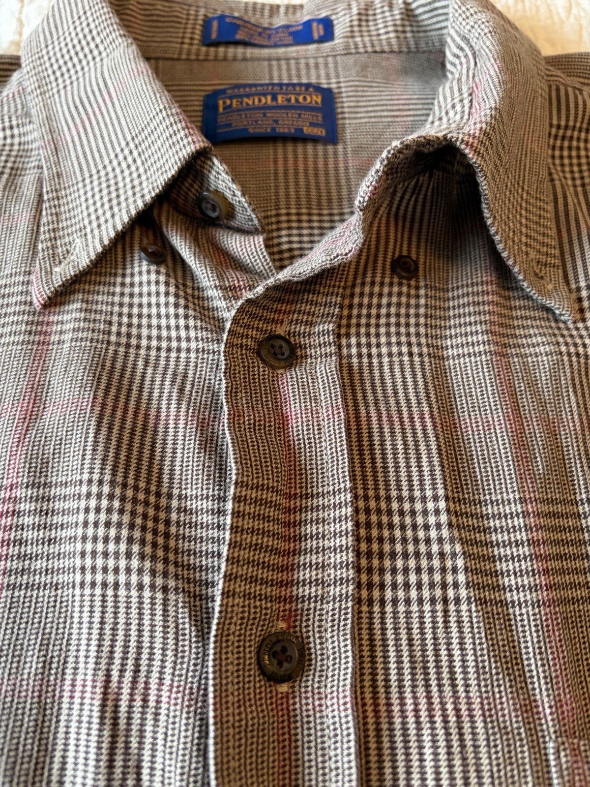 Pendleton Wool Blend Long Sleeve Button Up Shirt … - image 3