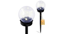 Lampa Solarna Ogrodowa LED 3000K IP44 10Cm Ozdobna Wbijana Kula Gloris Lumiled L