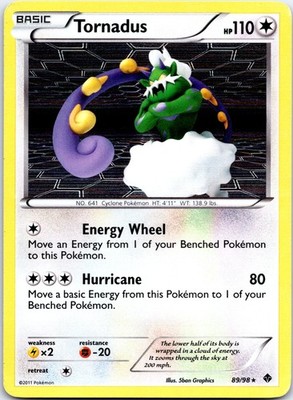 Tornadus Holo Rare Emerging Powers 89/98 LP