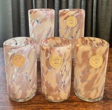 5-NEW MURANO STYLE Recycled Glass DRINKING GLASSES Mexico