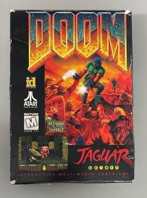 Doom (ATARI Jaguar) CIB Complete w/ Overlay, Box, Manual, Cartridge