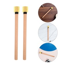 1 Pair Wooden Drumsticks with Rubber Tips - Quiet Bass Drum Mallets - Practice