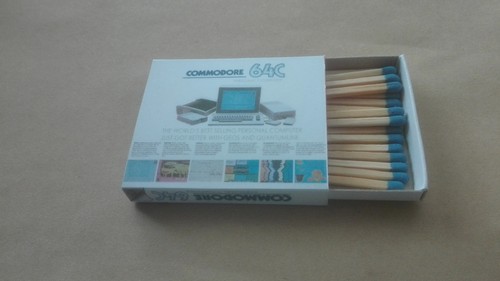 Commodore C64 C White "GEOS Quantum Link" Streichholz Schachtel - Bild 2 von 2
