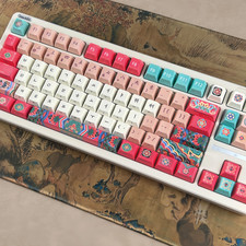 Korean Dancheong Keycaps Cherry Profile Side Printed Architectural Style Keyboar