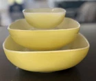 Vintage Pyrex Yellow Chip And Dip 3 Piece Set