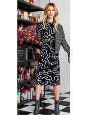 Alice + Olivia x Keith Haring Midi Dress. NWT. Size 4. Retail-$350