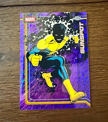 2026 Topps Chrome Marvel Sunspot #172 Purple RayWave Refractor 19/75