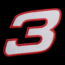 Vintage Dale Earnhardt #3 Patch. Embroidered. Iron On. 3"x2.25"