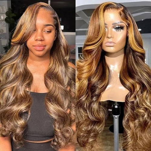 Highlight Body Wave Lace Front Wigs Human Hair Pre Plucked with Baby Hair 26 ... - 第 4/7 張圖片
