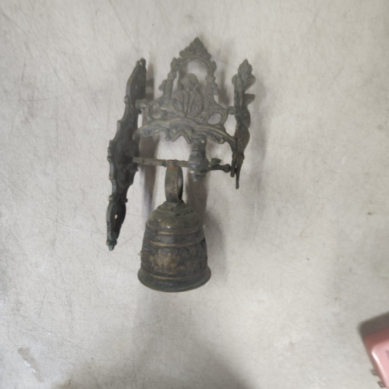 vintage Italian brass angel bell door hanging ornament