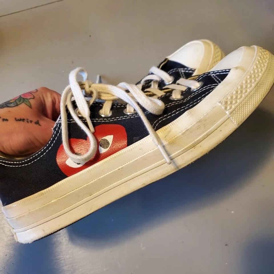 Converse x играть Comme des Garçons Chuck 70 унисекс низкий верхний обуви черный и белый - Изображение 4 из 4