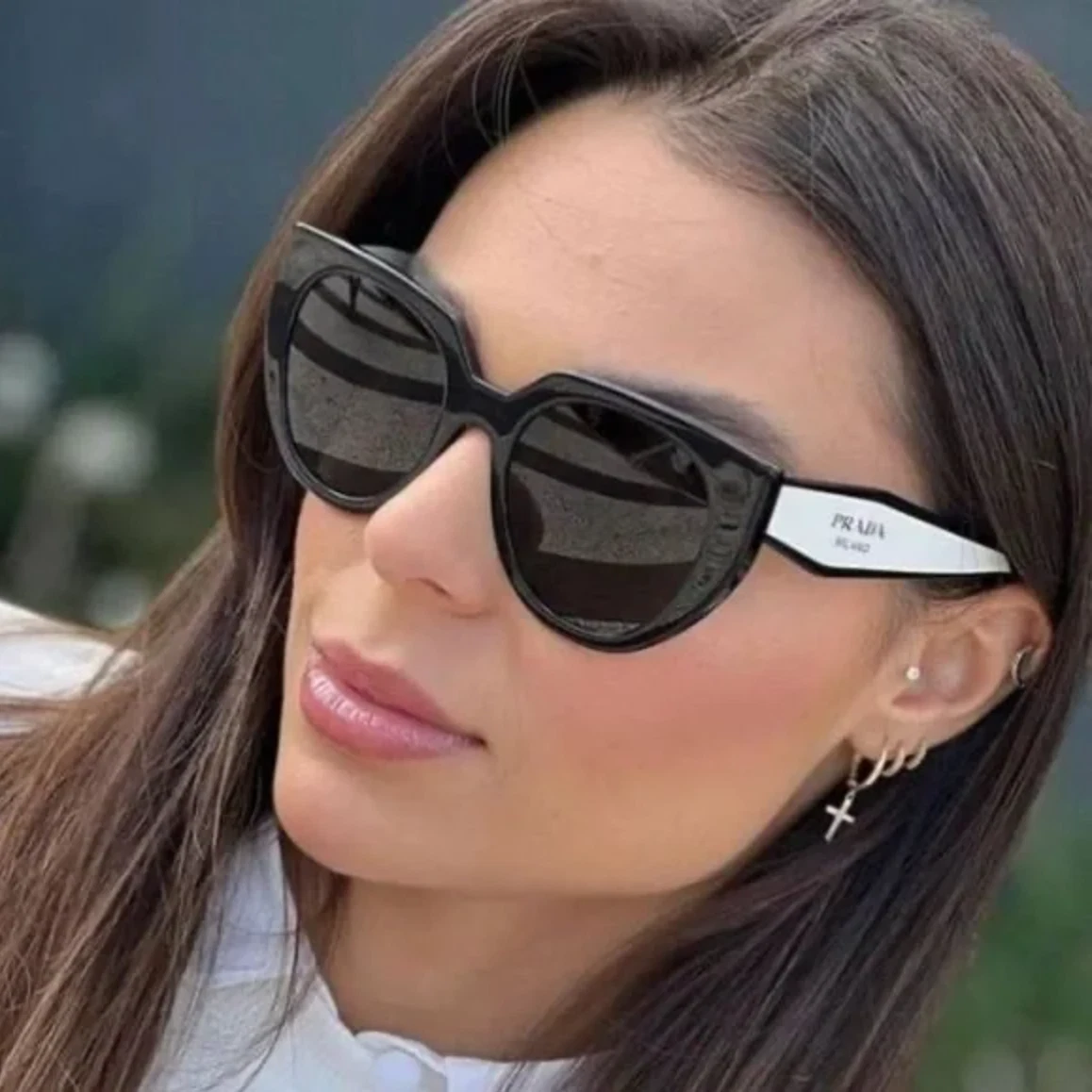 PRADA Black Cat Eye Sunglasses for Women for sale | eBay