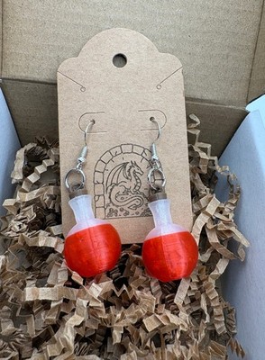 Alchemist's Potion Earrings - 3D Printed d20/TTRPG themed Fashion Accessory