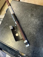 Old Antique Lefin Swiss Made Violin Bow w/ Sterling silver Frog 29.25" 53 grams