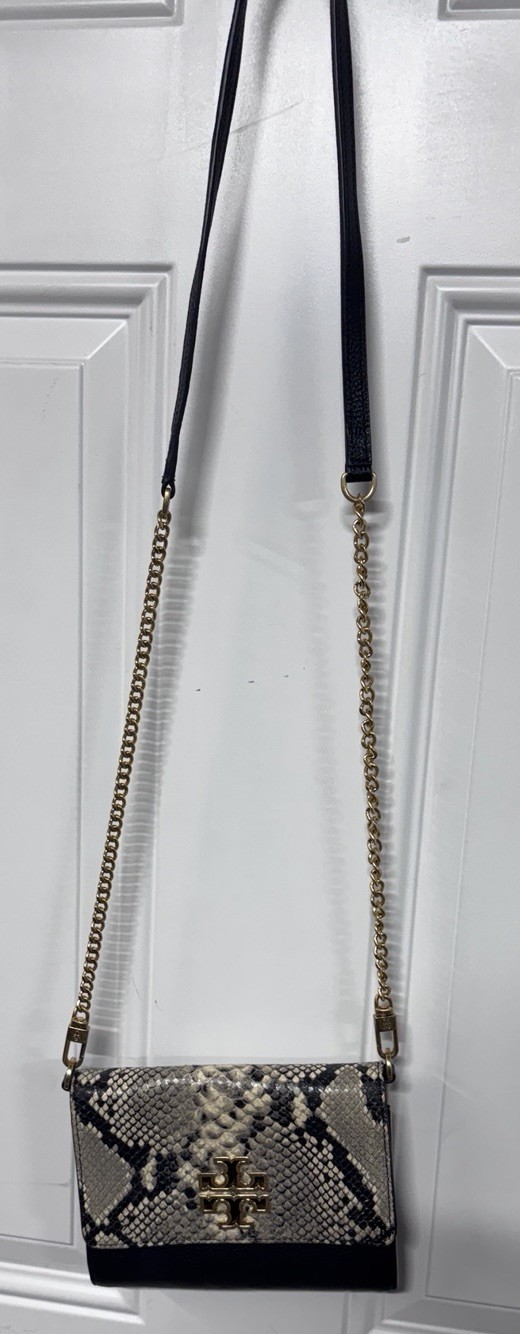 Tory Burch Britten Snake Embossed Convertible Cro… - image 2