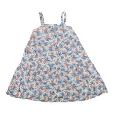 Uniqlo Dress Kids 12-13 YRS Blue Paul & Joe Floral Spaghetti Strap A-Line 12-13Y