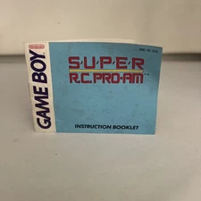 Nintendo Gameboy Instruction Manual Only Super RC Pro Am