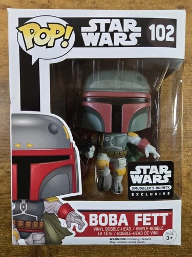 Funko POP! Star Wars #102 BOBA FETT, Smuggler's Bounty Excl. In Protector, New