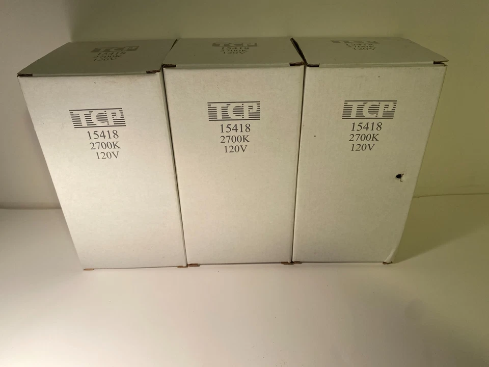 (3) TCP Bulbs 15418 0701 ES4FN-18 CFL 16118, E26 Lamp Adapter 18W 2700K dimmable - Image 2 of 4