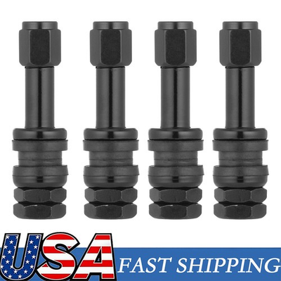 #ad 4Pcs TR48 Bolt On Tire Valve Stem Metal High Pressure Flush With Stem Cap $7.29