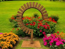 Handcrafted Large Modern Industrial Metal Sculpture Abstract Outdoor Garden Art