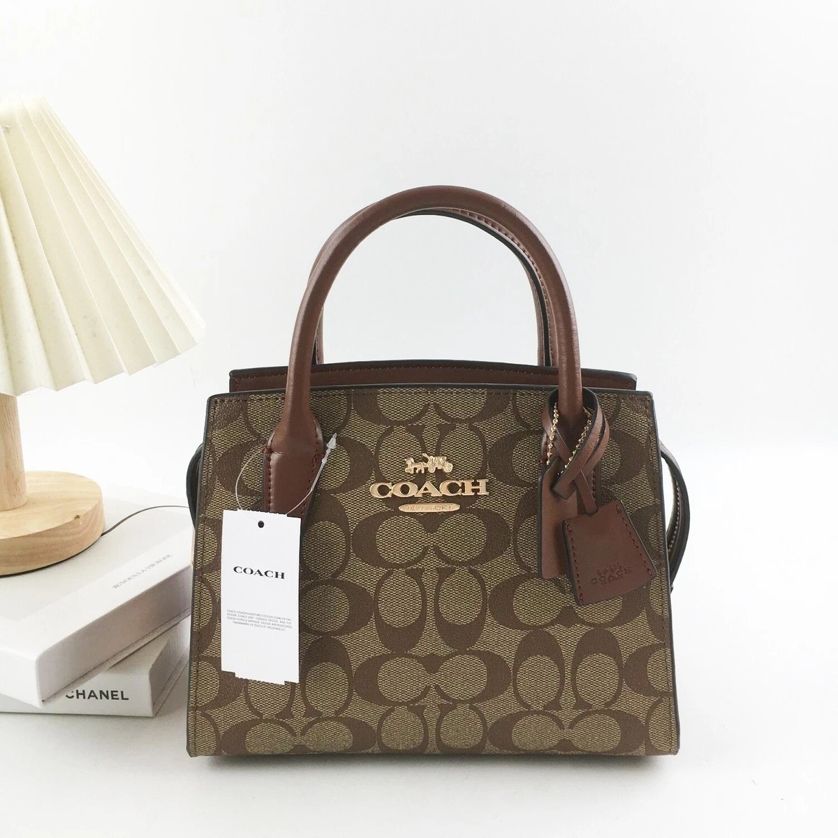 COACH Andrea Carryall Bag Canvas khaki CP083 New outlet | eBay