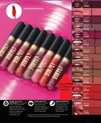 Avon Power Stay 16 H CREAMY VINYL LIPPENSTIFT WAHL Jojoba Oliven Granatapfel Öl