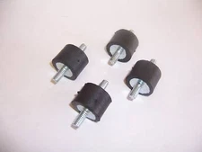SET OF 4 Rubber Vibration Isolator Mounts M6 THREAD 1/2" LONG STUDS (1" x 3/4")