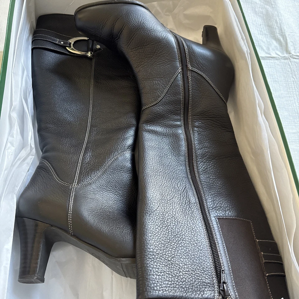 Ros Hommerson Botas Sassy Negro Softie 9WW Ancho Pantorrilla Negro Guijarro Tacón Pila Foto 2 de 4