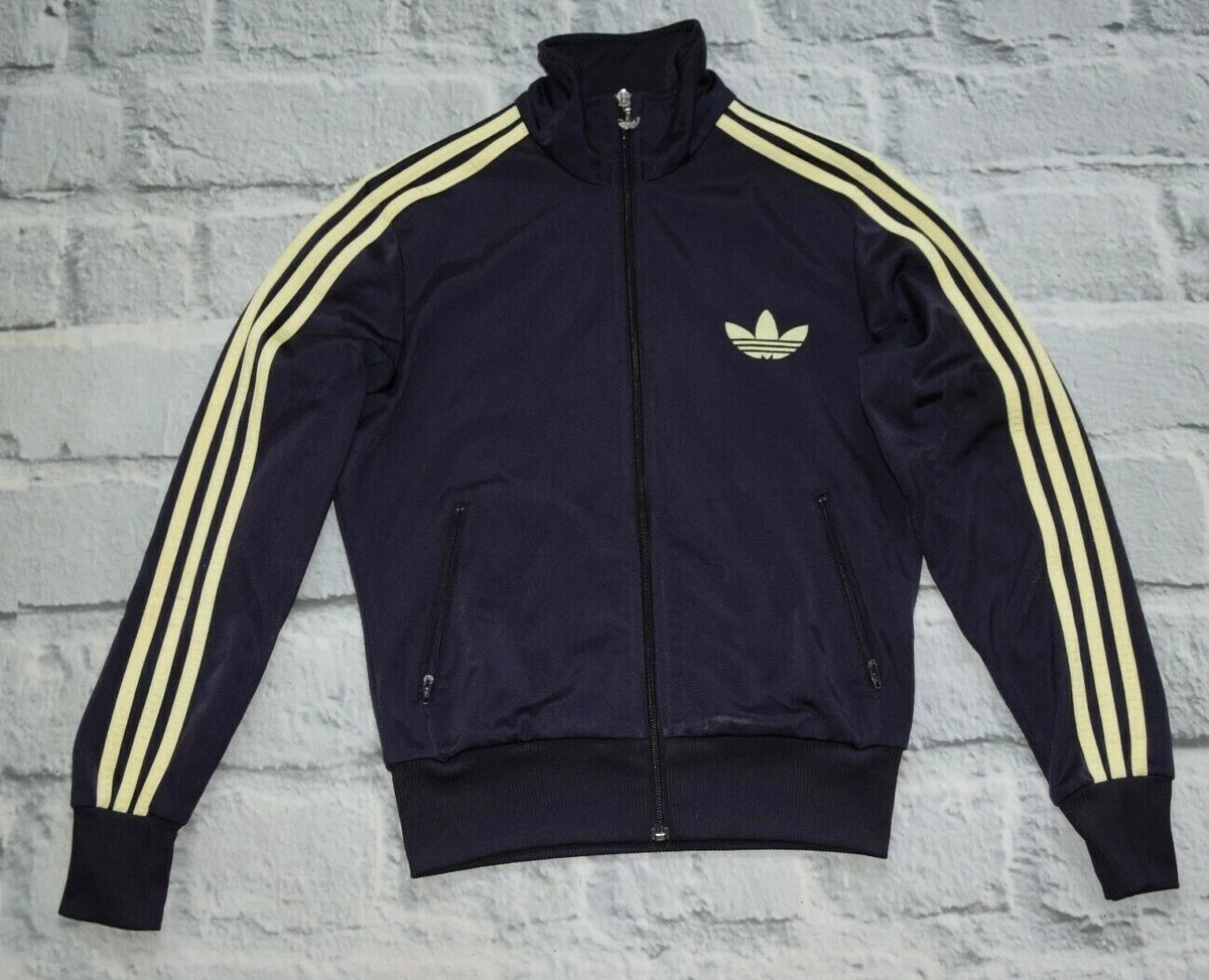 adidas jacket plum dark purple yellow gold big firebird women S small 36 | eBay